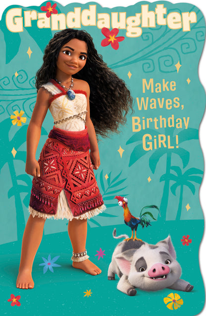 Standard Greeting Cards Birthday Granddaughter Juvenile Disney Moana