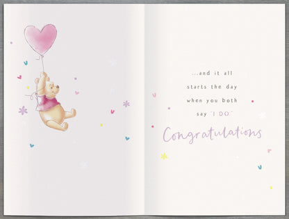 Hand Finished Greeting Cards Wedding Cute Disney Winnie the Pooh