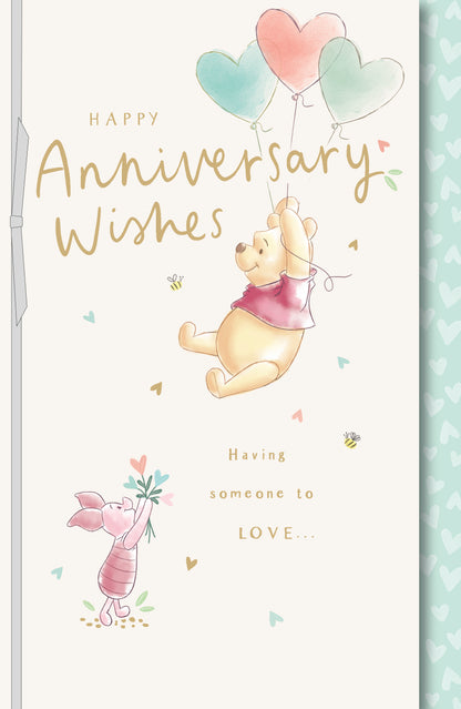 Hand Finished Greeting Cards Anniversary Open Cute Disney Winnie the Pooh