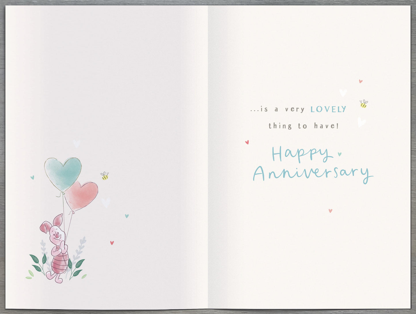 Hand Finished Greeting Cards Anniversary Open Cute Disney Winnie the Pooh