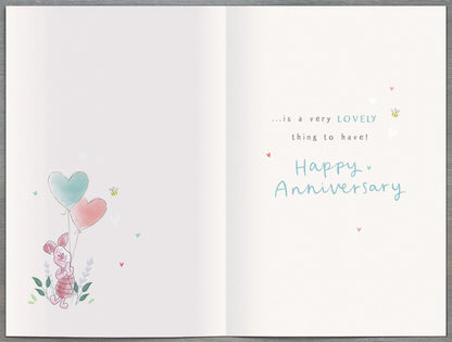 Hand Finished Greeting Cards Anniversary Open Cute Disney Winnie the Pooh