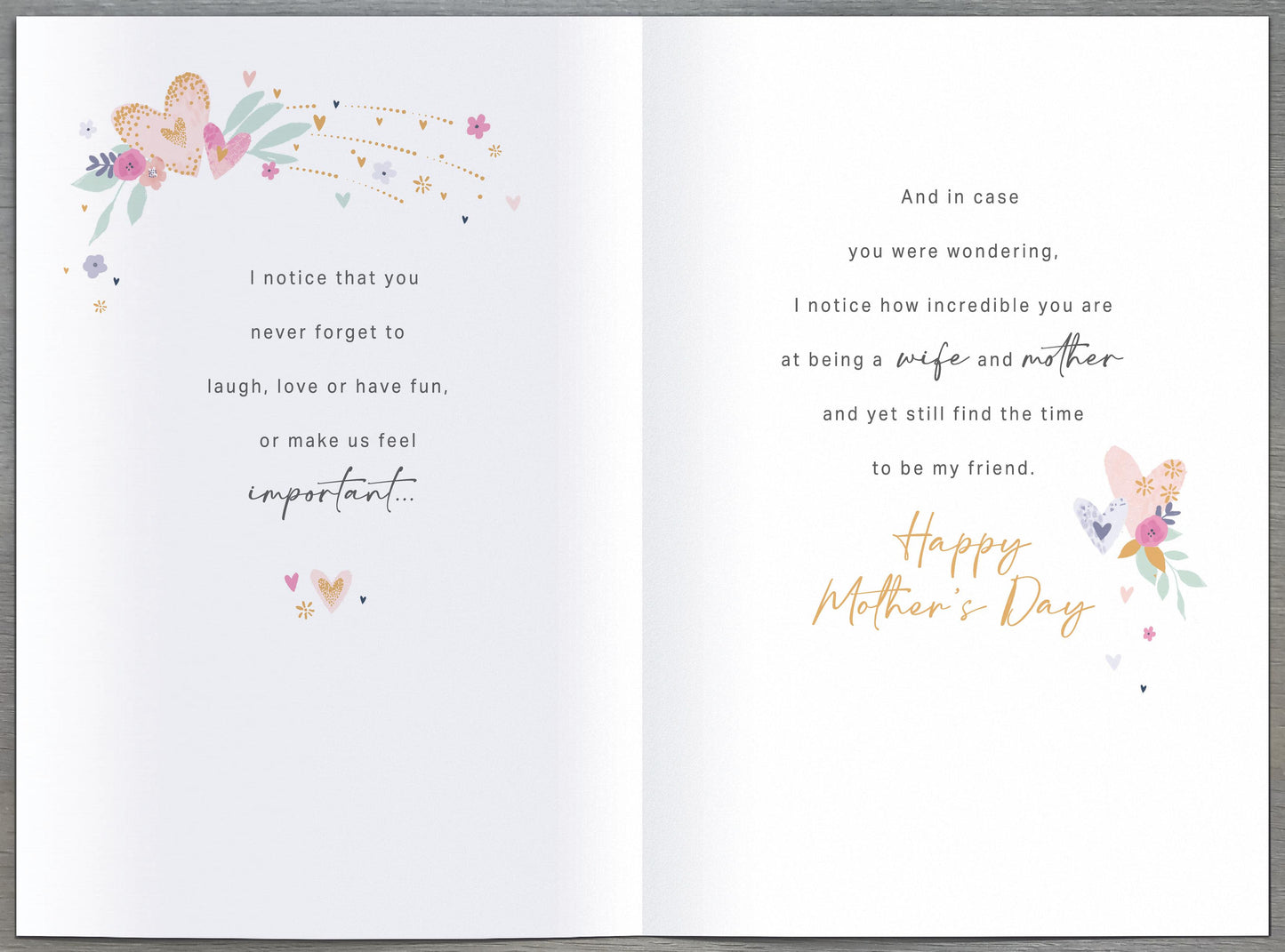 Hand Finished Greeting Cards Wife  Daydreams