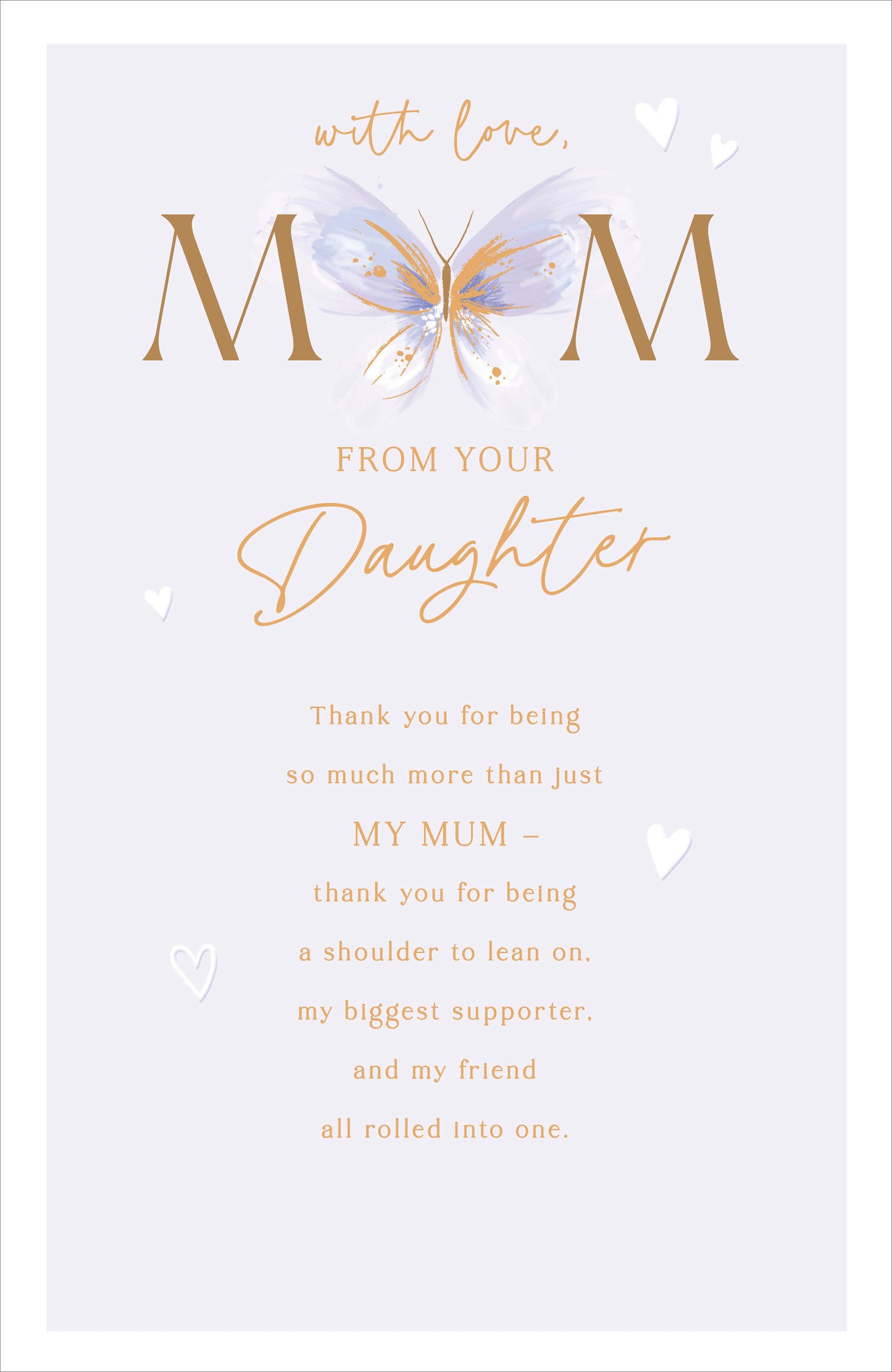 Standard Greeting Cards Mum From Daughter  Gibson Core Line