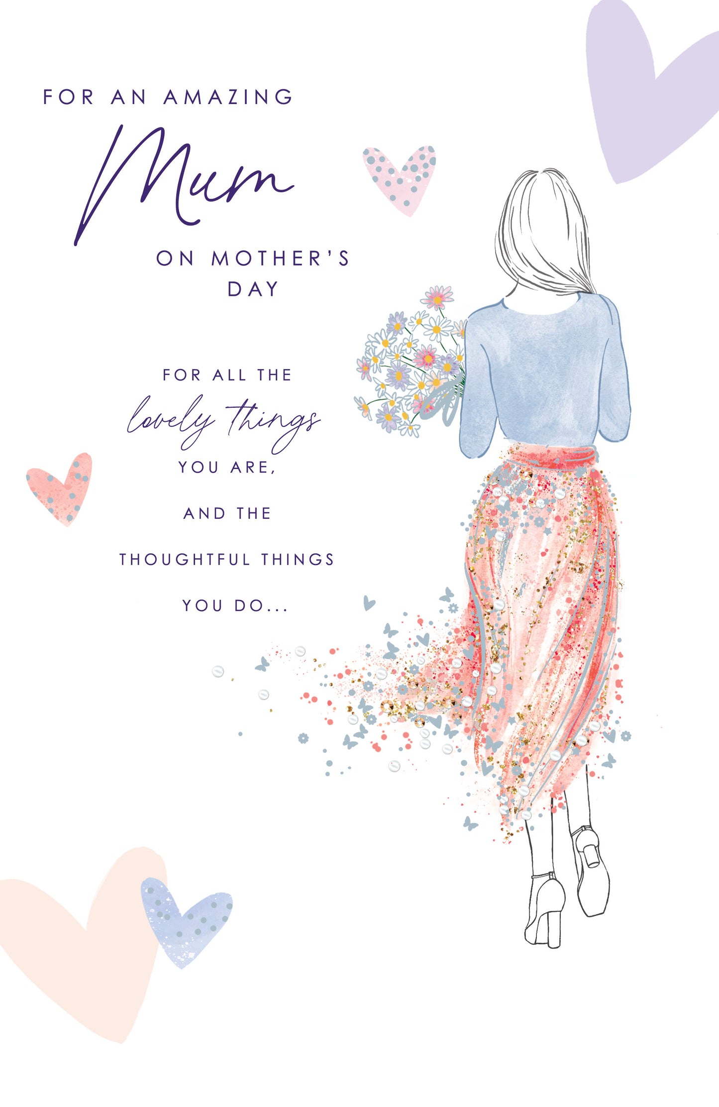 Hand Finished Greeting Cards Mum  Beautiful Ladies
