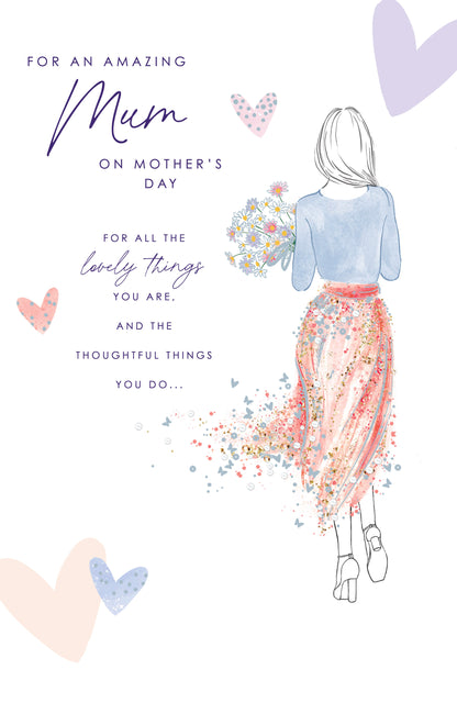 Hand Finished Greeting Cards Mum  Beautiful Ladies