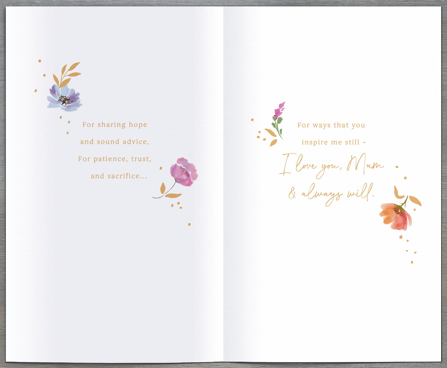Hand Finished Greeting Cards Mum  Gibson Core Line