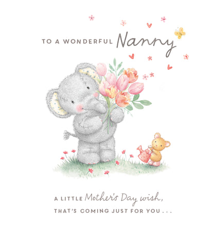Standard Greeting Cards Nanny Cute Elliot & Buttons