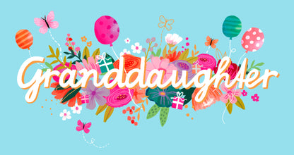 Standard Greeting Cards Birthday Granddaughter  Fleur