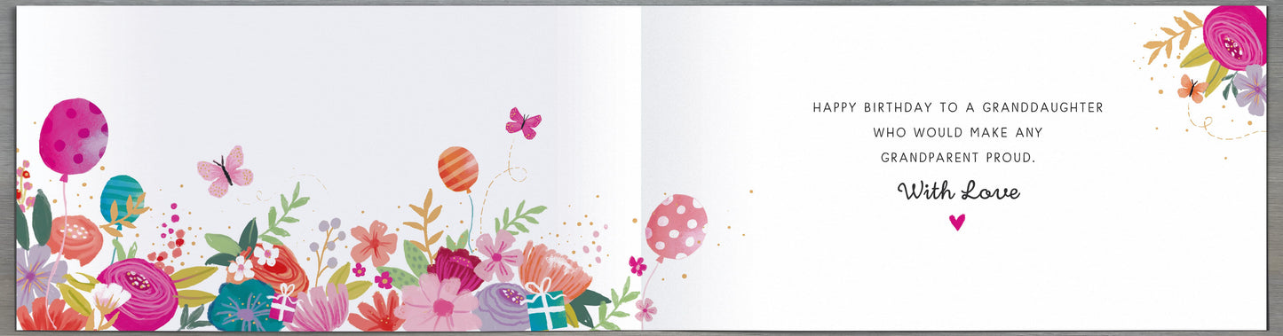 Standard Greeting Cards Birthday Granddaughter  Fleur