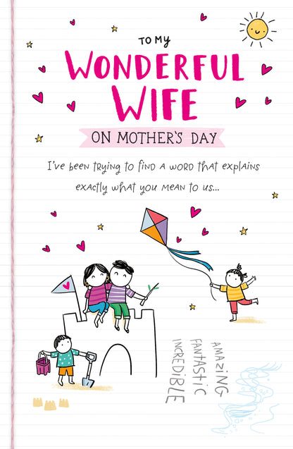 Hand Finished Greeting Cards Wife Cute Oodles of Doodles