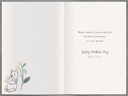 Standard Greeting Cards Mum Cute Disney Winnie the Pooh