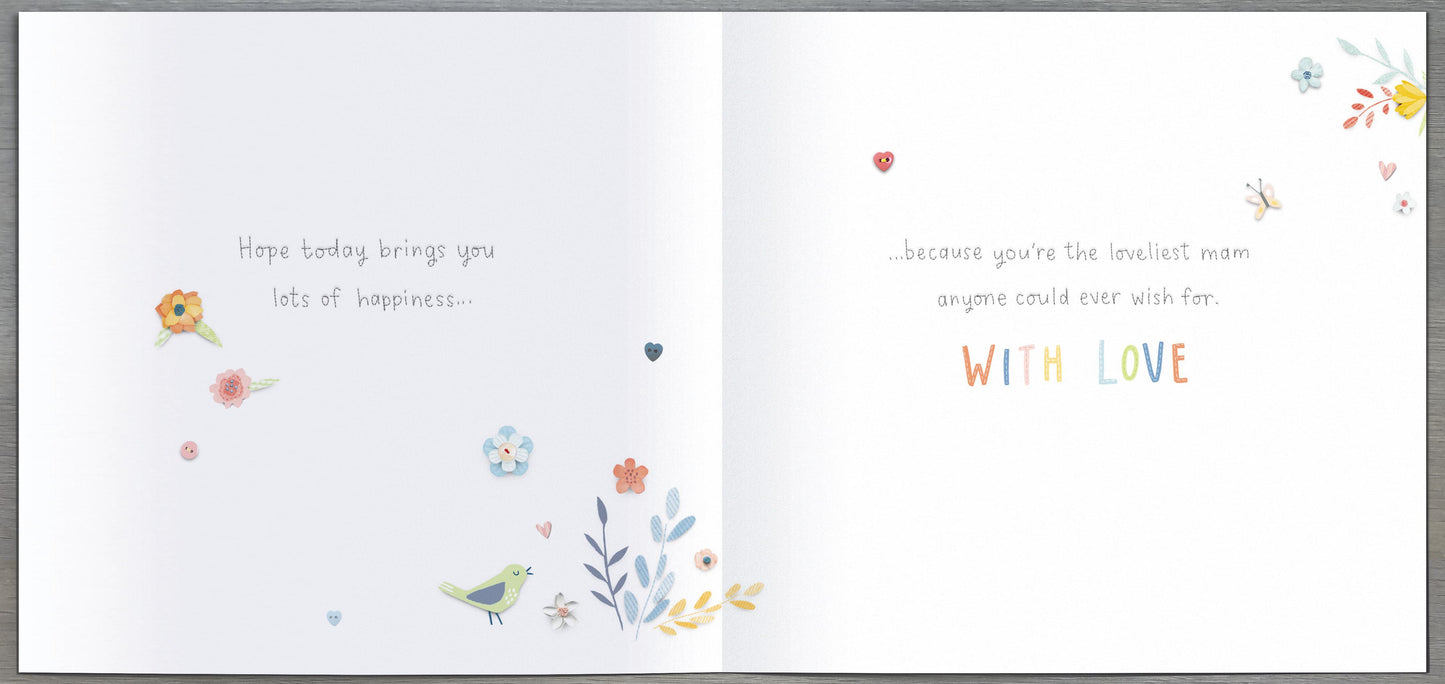 Hand Finished Greeting Cards Mam  Button Box