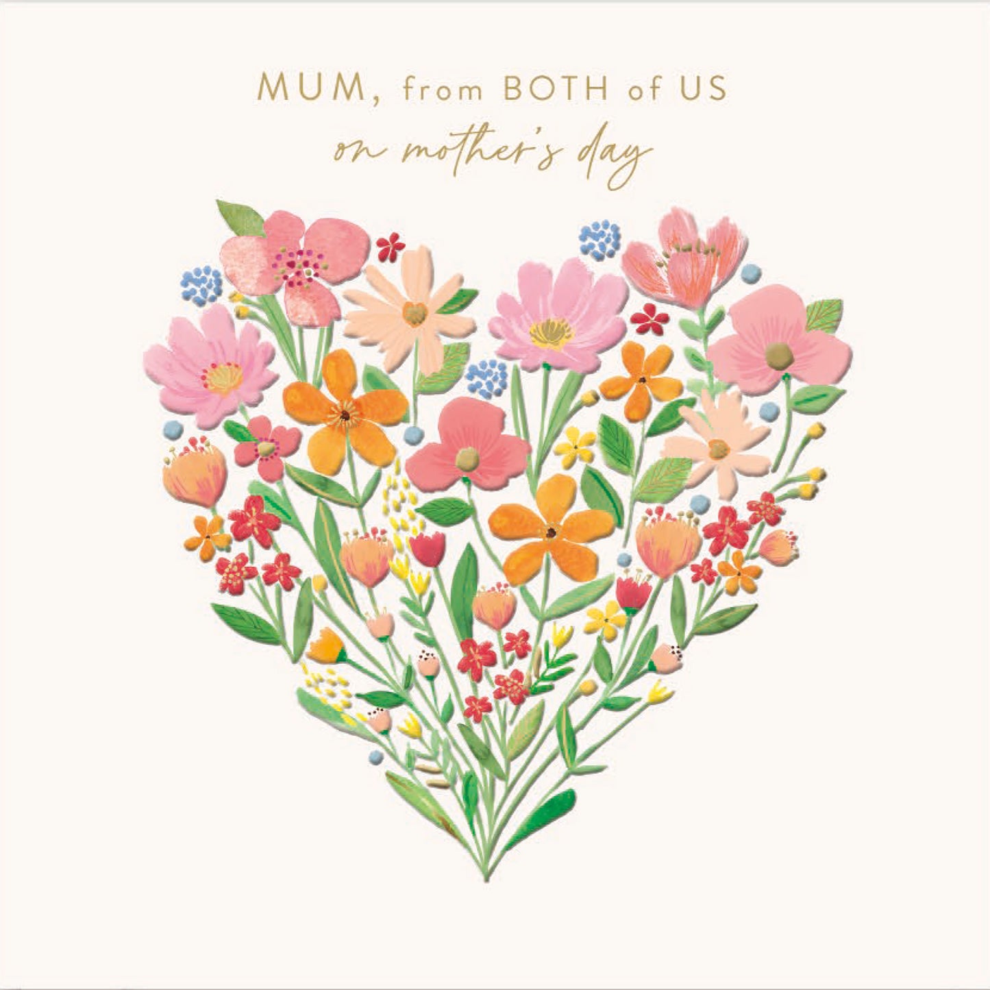 Hand Finished Greeting Cards Mum From Both  Carlton Core Line