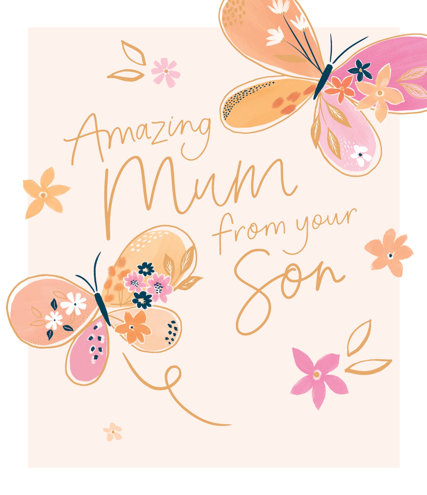 Standard Greeting Cards Mum From Son  Carlton Core Line
