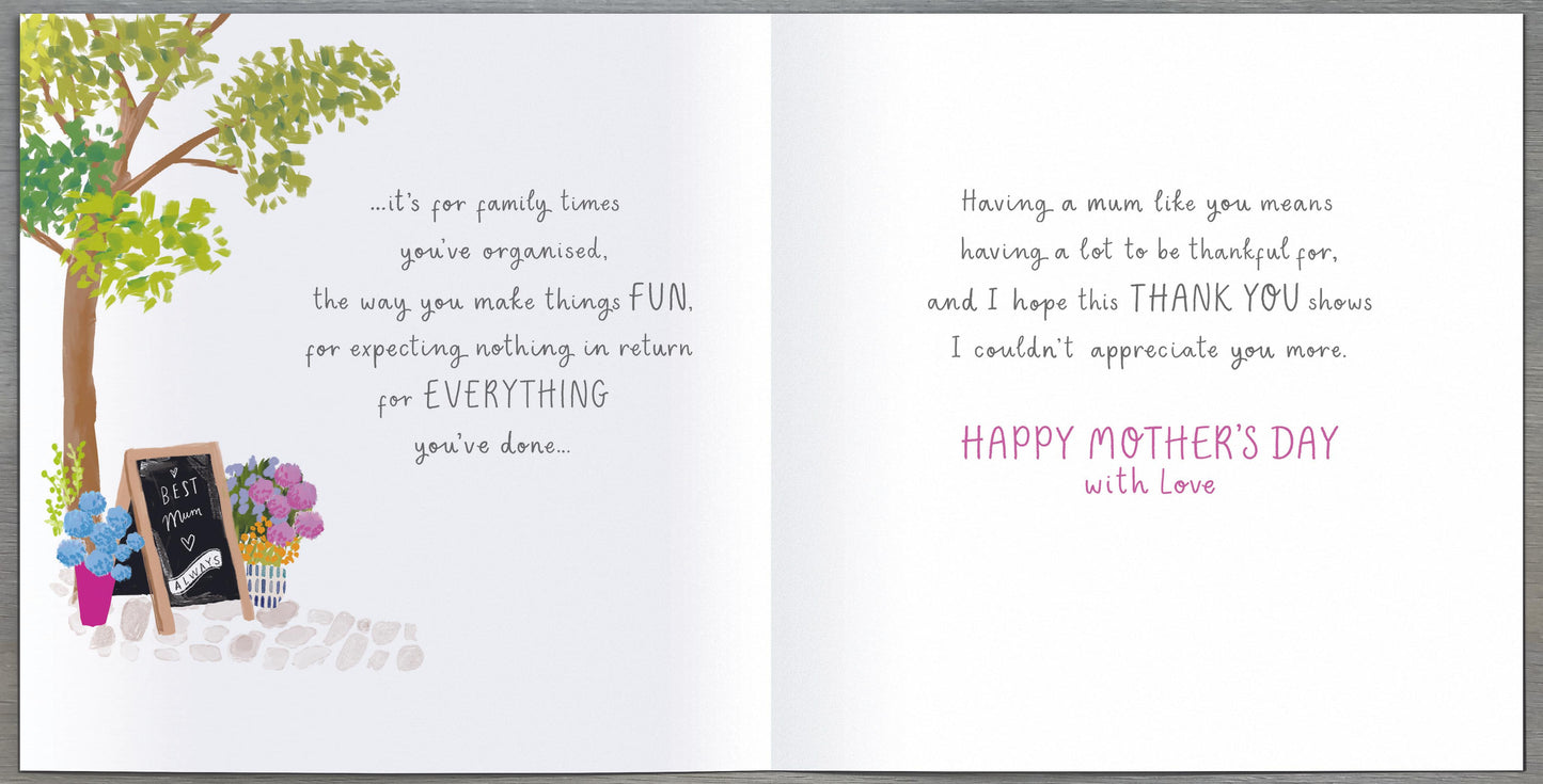 Hand Finished Greeting Cards Mum  Carlton Core Line