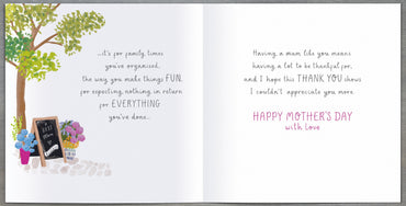 Hand Finished Greeting Cards Mum  Carlton Core Line