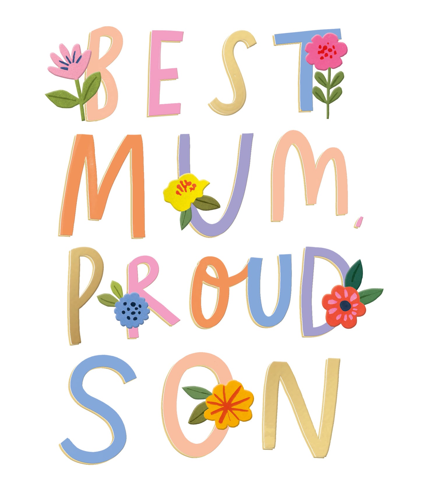 Standard Greeting Cards Mum From Son  Carlton Core Line