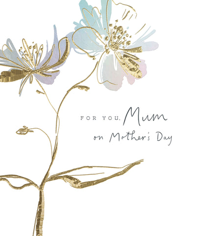 Clasp Greeting Cards Mum  Signature White Lotus