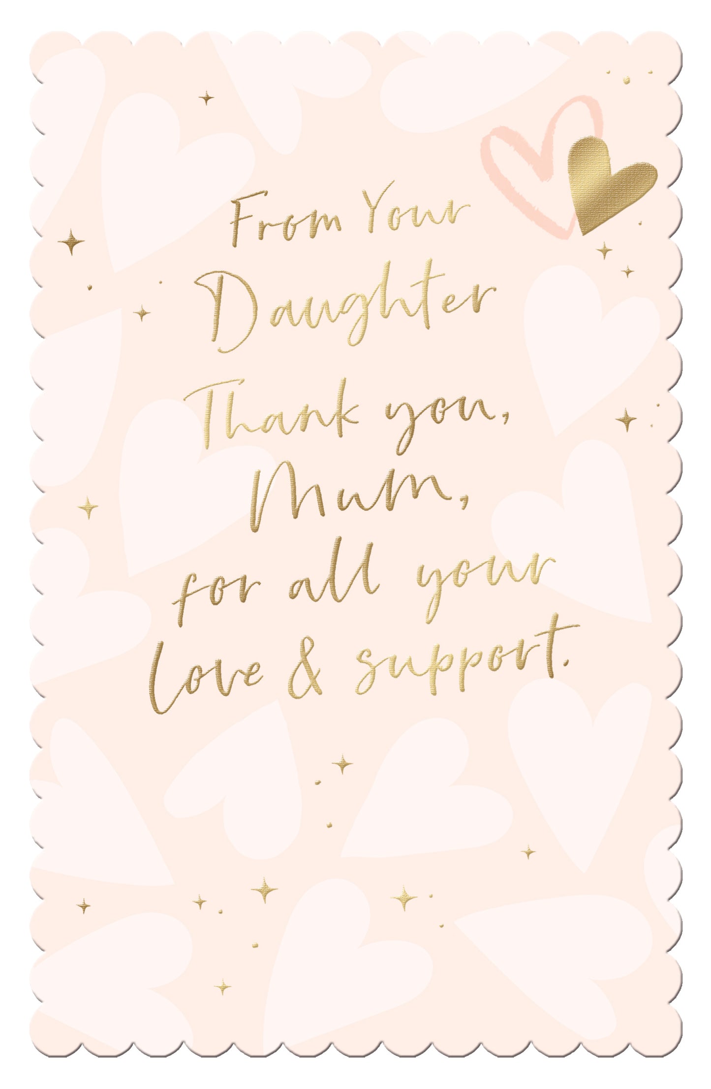 Hand Finished Greeting Cards Mum From Daughter  Carlton Core Line