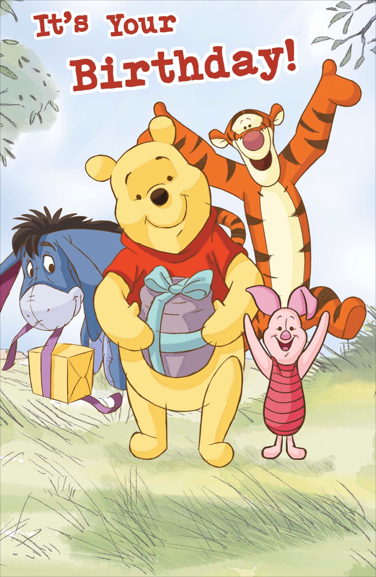 Standard Greeting Cards Birthday Juvenile Disney Winnie the Pooh