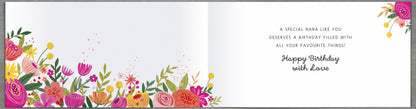 Standard Greeting Cards Birthday Nana  Fleur