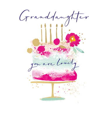 Clasp Greeting Cards Birthday Granddaughter  Signature Hello Lovely