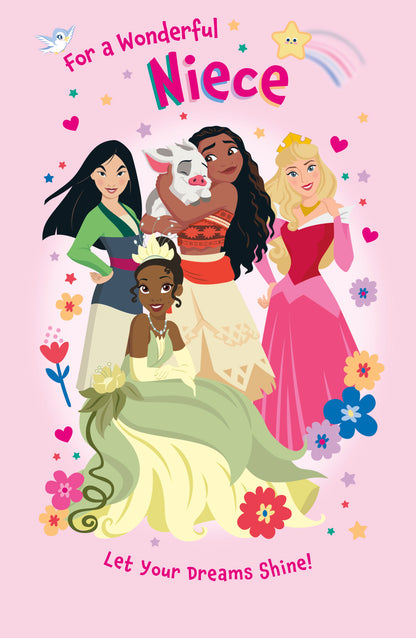 Standard Greeting Cards Birthday Niece 0-6 Juvenile Disney Princess