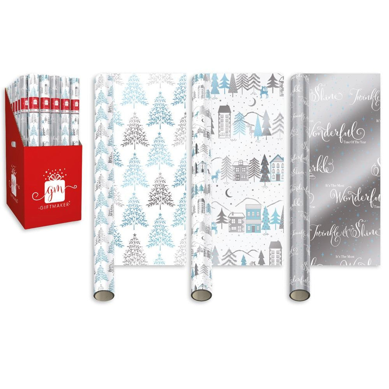 1.5m Foil Elegant Ice Gift Wrap (Assorted)