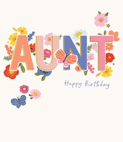 Standard Greeting Cards Birthday Aunt  Carlton Core Line