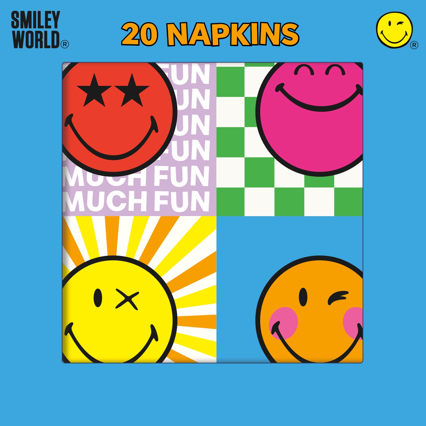 Napkins Greeting Cards Open Blank  Smiley World