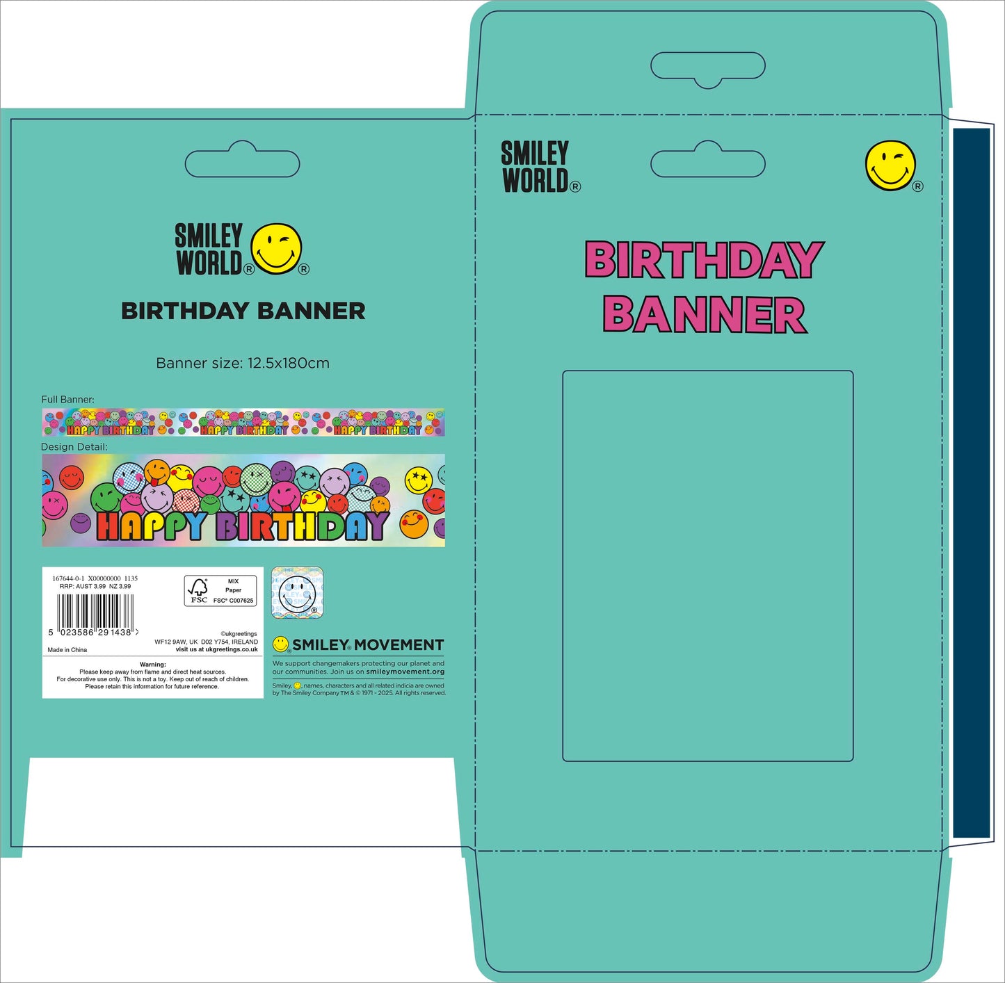 Banner Greeting Cards Open Blank  Smiley World