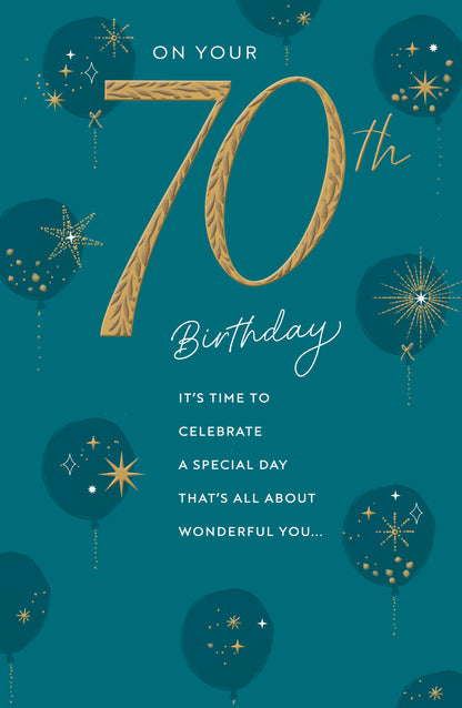 Standard Greeting Cards Birthday 70th  Gibson Core Line