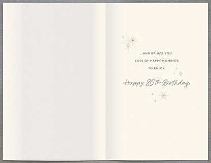 Standard Greeting Cards Birthday 80th  Gibson Core Line