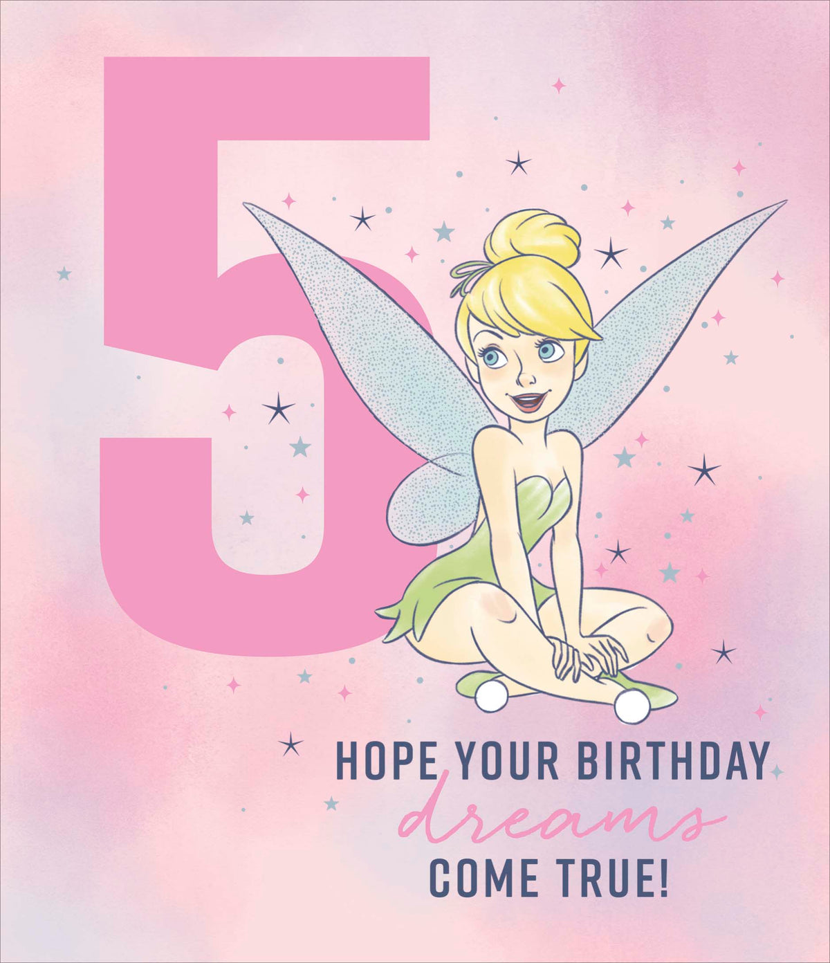 Standard Greeting Cards Birthday 5 Year Girl Juvenile Disney Tinkerbell