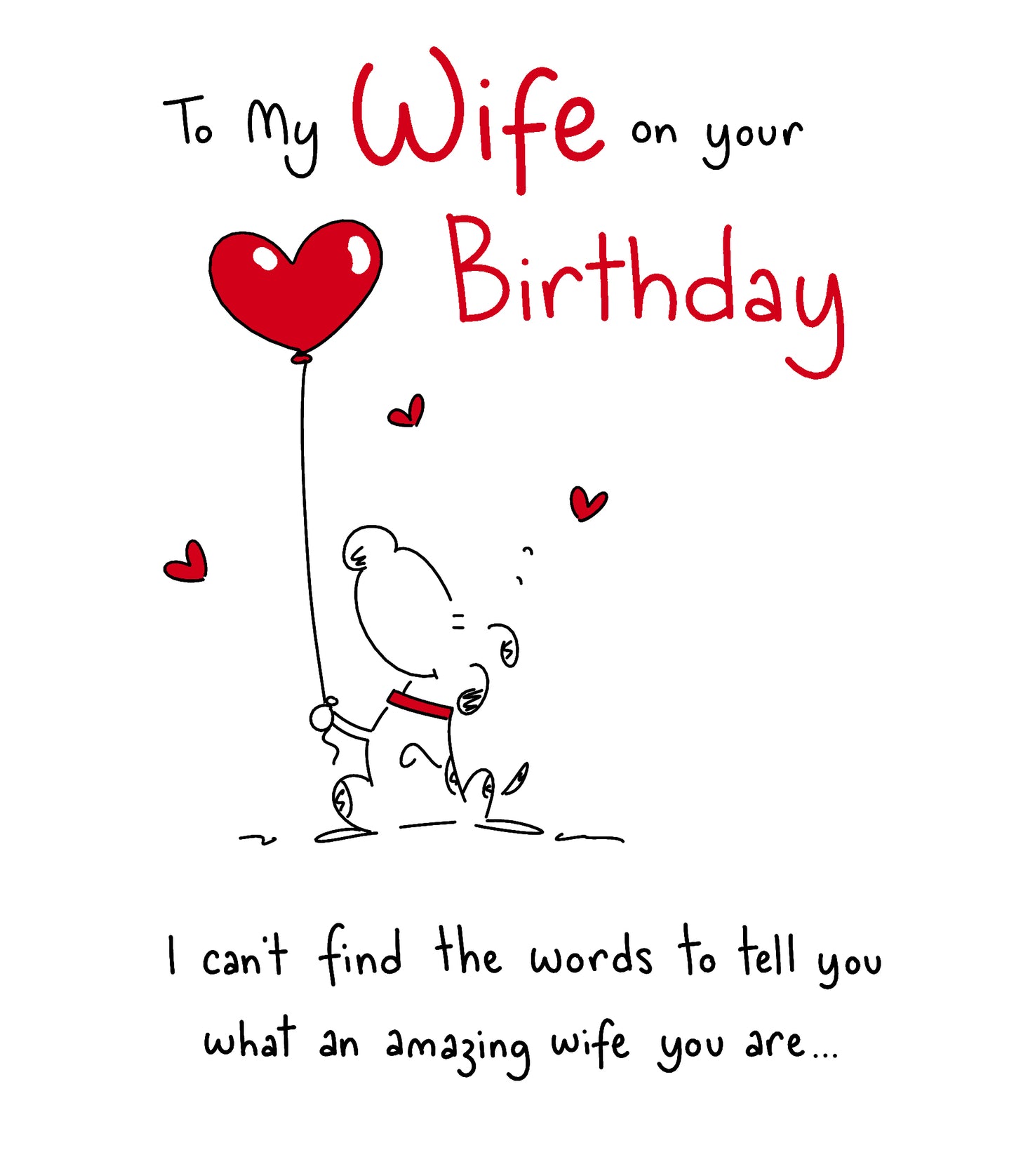 Standard Greeting Cards Birthday Wife Hum Hanson Core Line