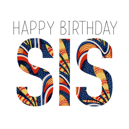 Standard Greeting Cards Birthday Sister  Kindred Afro Touch