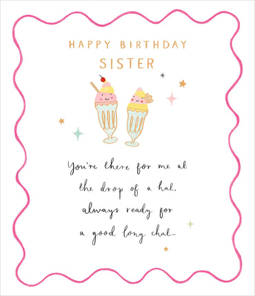 Standard Greeting Cards Birthday Sister  Amuslings