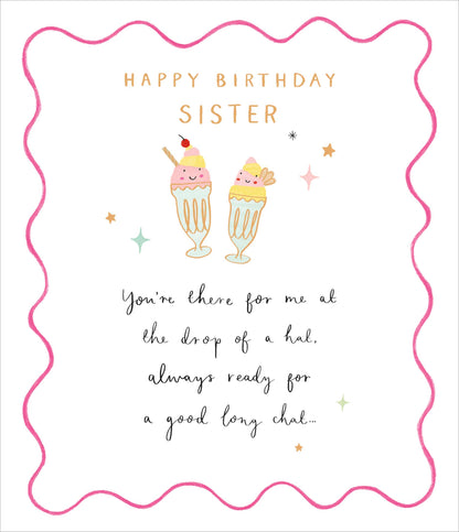 Standard Greeting Cards Birthday Sister  Amuslings