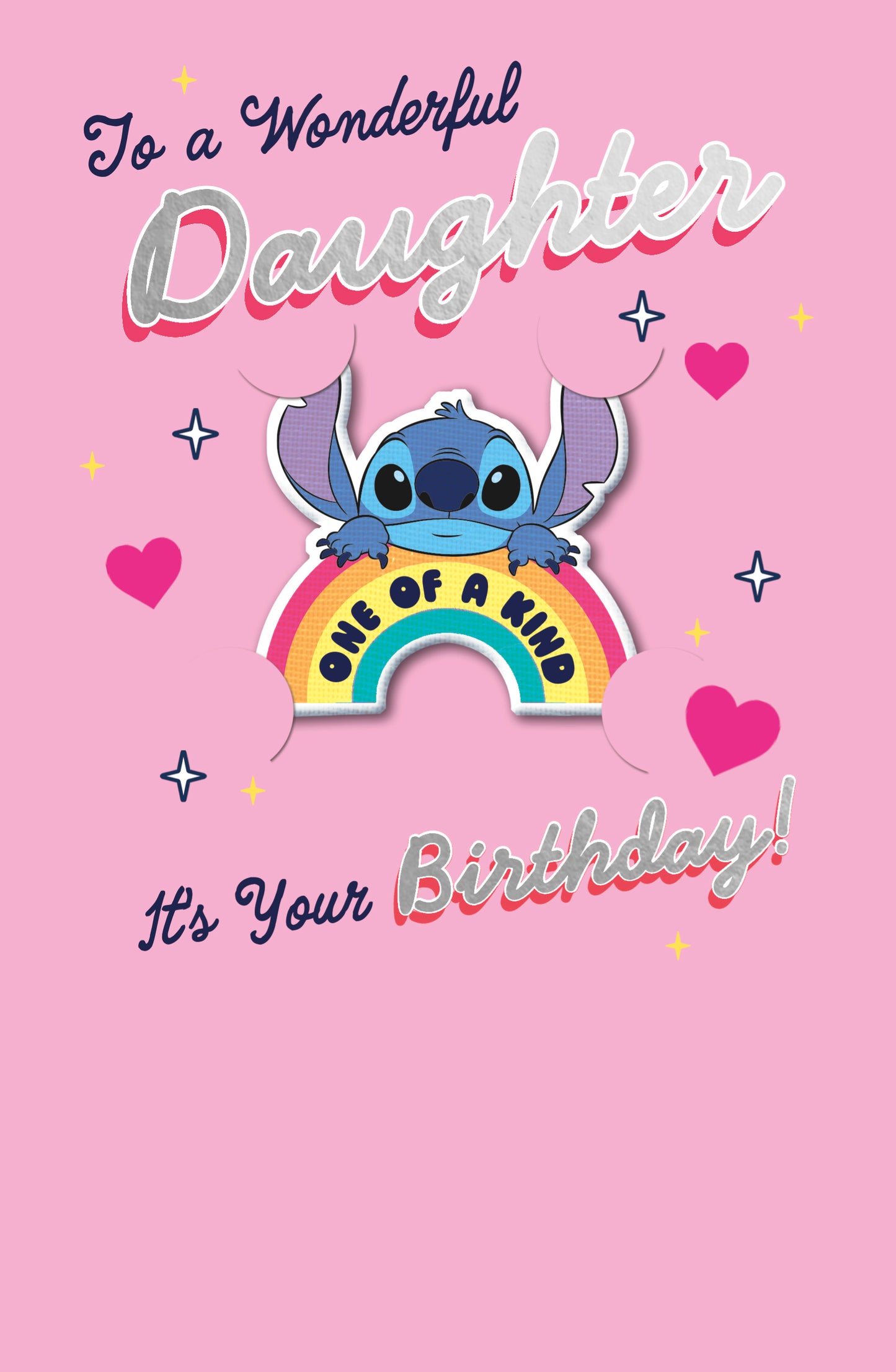 Hand Crafted Greeting Cards Birthday Daughter 0-6 Juvenile Disney Lilo and Stitch