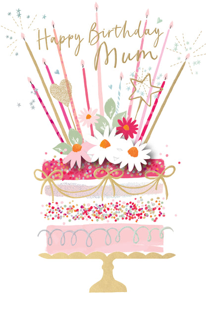 Hand Crafted Greeting Cards Birthday Mum  Carlton Core Line