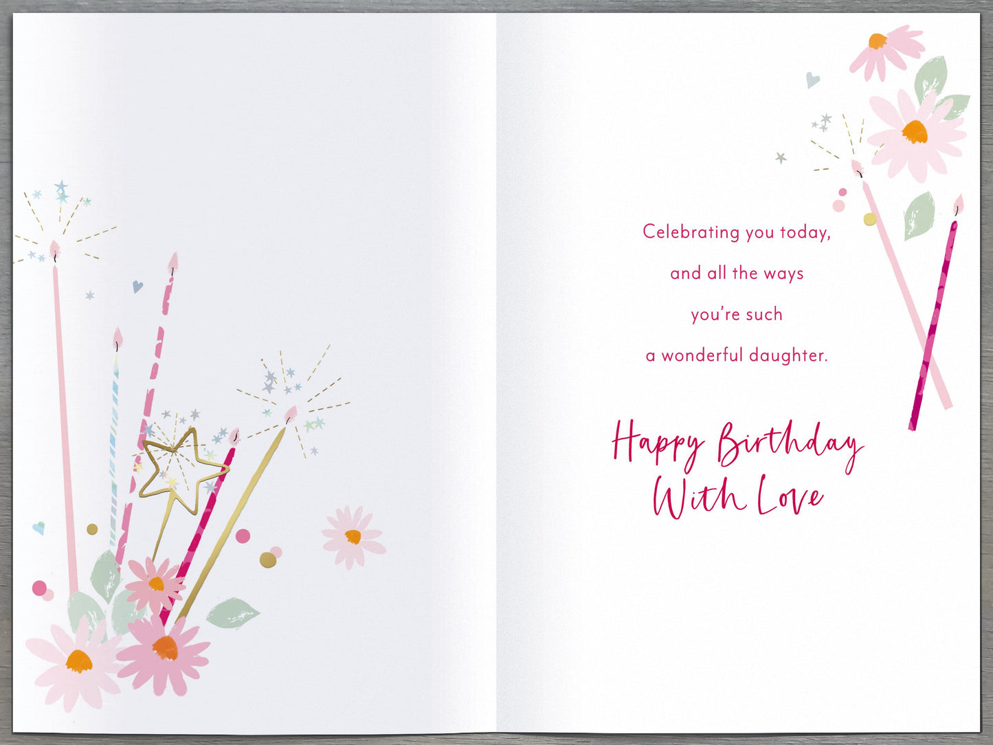 Hand Crafted Greeting Cards Birthday Daughter  Indigo Blush