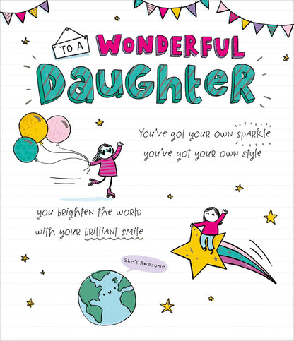 Standard Greeting Cards Birthday Daughter Our Cute Oodles of Doodles