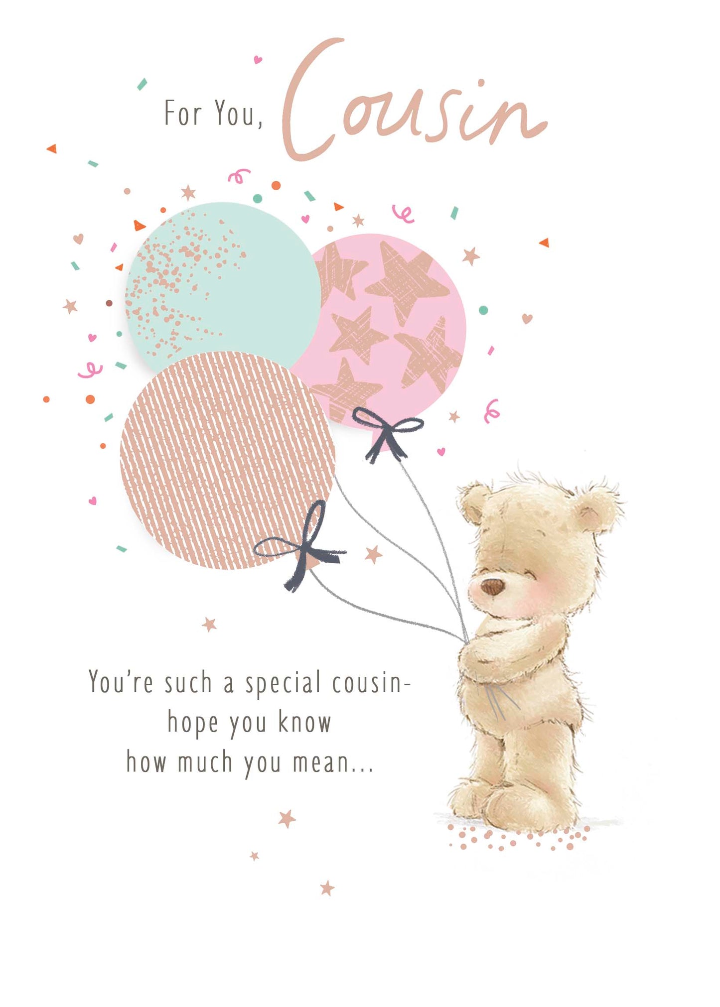 Standard Greeting Cards Birthday Cousin Cute Nutmeg