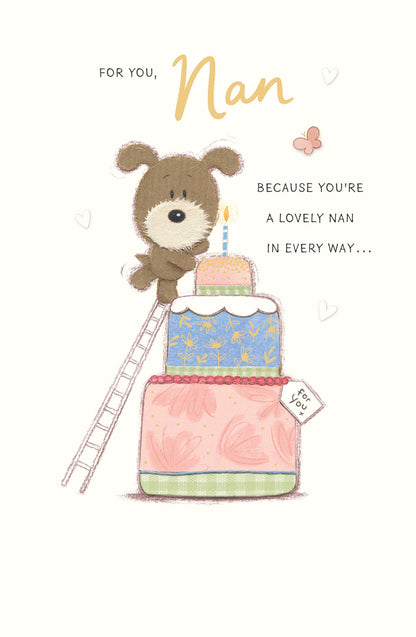 Standard Greeting Cards Birthday Nan Cute Lots of Woof