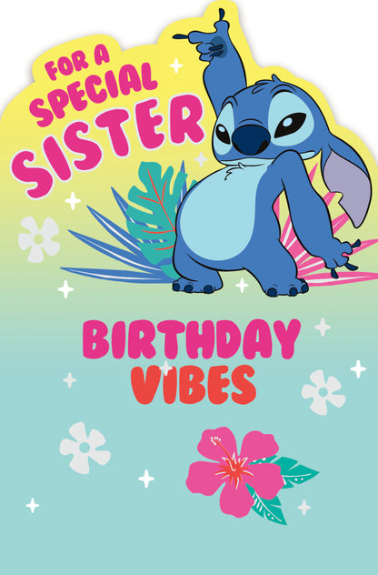 Standard Greeting Cards Birthday Sister Juvenile Disney Lilo and Stitch