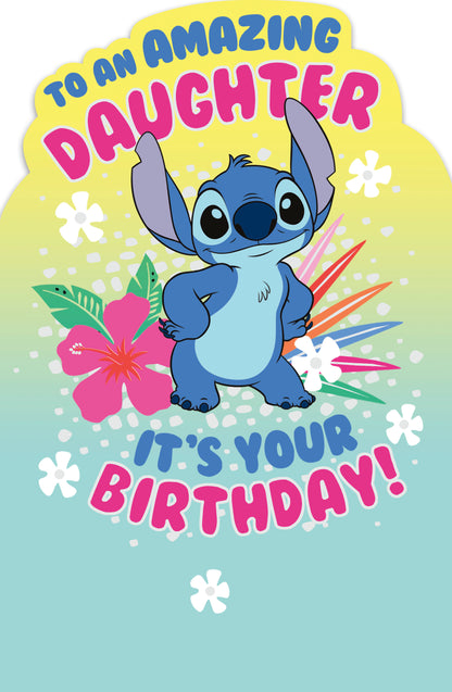 Standard Greeting Cards Birthday Daughter  Disney Lilo and Stitch
