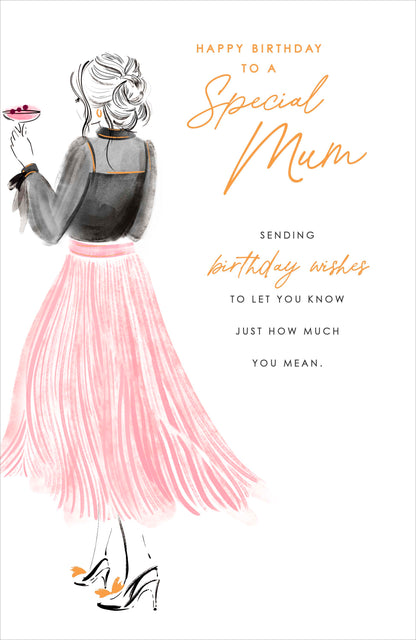 Standard Greeting Cards Birthday Mum  Beautiful Ladies