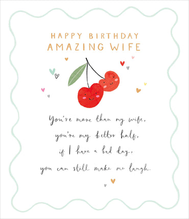 Standard Greeting Cards Birthday Wife  Amuslings