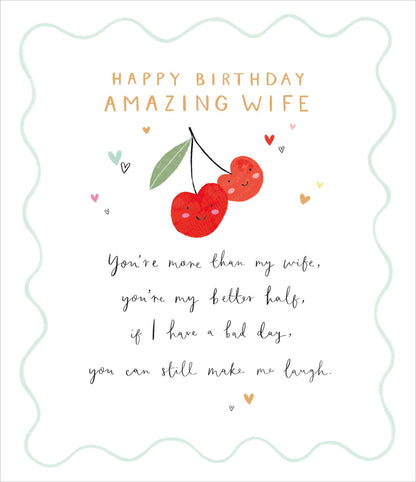 Standard Greeting Cards Birthday Wife  Amuslings