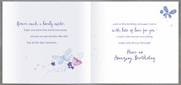 Hand Finished Greeting Cards Birthday Sister  Gibson Core Line